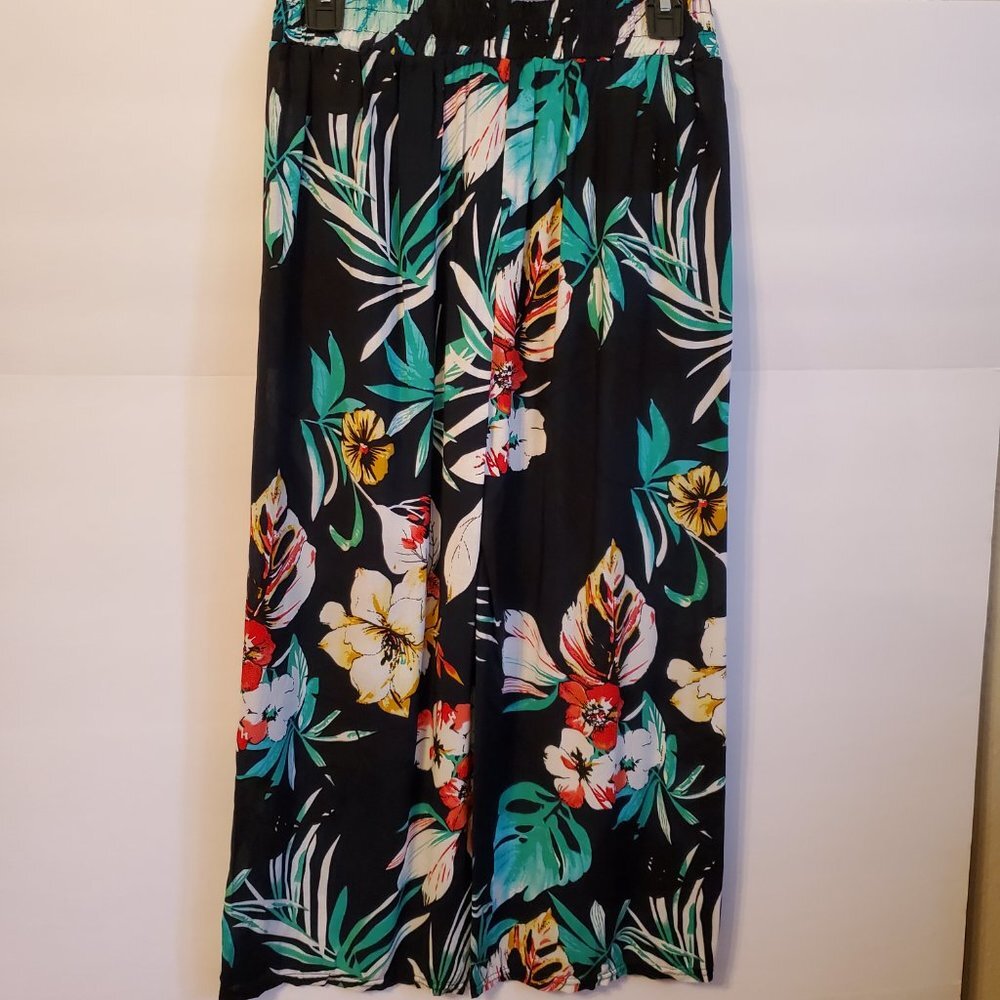 GM Fashion USA New Floral casual high waisted wide leg pants one size. - Picture 5 of 12